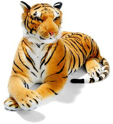 

Gift Decor Shop Stuffed Animals Plush Toy Tiger Beige for Kids' Gift 45 cm - 21 cm(Multicolor)