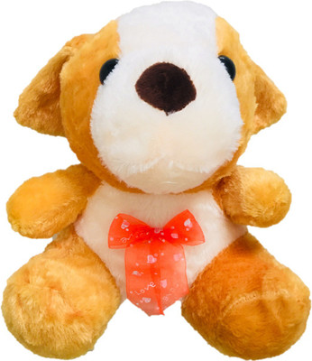 

CREATIVEVILLA CUTE YELLOW DOG TEDDY STUFFED PLUSH SOFT TOY - 28 cm(Multicolor)