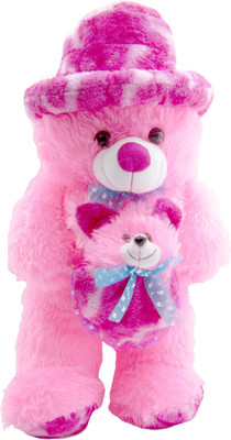 

Gift Decor Shop Soft Toy Teddy Bear (Pink, 60 cm) Mother Combo with soft red I love you pillow for Kids (Red, 25 cm) - 60 cm(Multicolor)