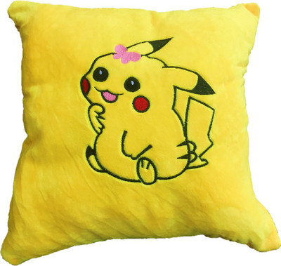 

CREATIVEVILLA STUFFED SOFT YELLOW BABY GIRL PIKACHU CUSHION - 35 cm(Multicolor)