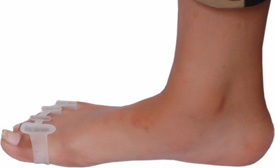 

Sankat Mochan S.M 5 Finger Toe Separator Uni Pair (Bunion Protector Toe Separators Straightener Spreader Insloes Correctors Hallux Valgus Correction) Finger Support(White