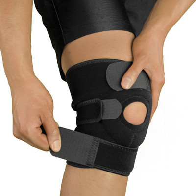 

infinitydeal Adjustable Knee Support Knee Support (Free Size, Black)