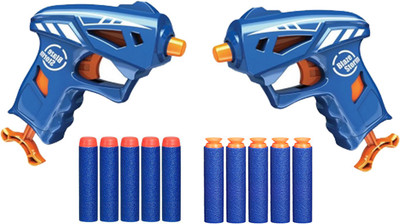 

Emob 2 Mini Twin Blaze Storm Action Gun Toy with 10 Soft Bullets for Kids(Multicolor)