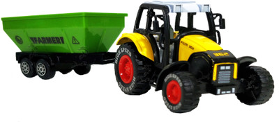 

Jack Royal Tractor With Trolly Die-Cast Toy (Pull Back Action) Color May Vary(Yellow)
