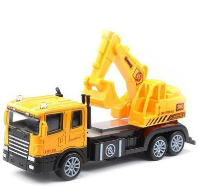 

IndusBay 1:60 Diecast Metal Edition Automobile construction toy Truck Vehicle JCB Excavator(Yellow)