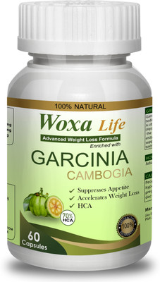 

woxa life 100% natural and herbal Garcinia Cambogia extract contains 70% HCA- 60 Capsules(650 mg)