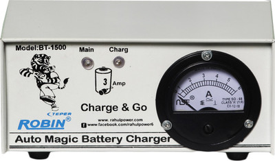 

ROBIN TEPER BT-1500c 03 AMP, Copper 10 Volt 07 Ah TO 25 Ah Automatic Battery Charger(White)