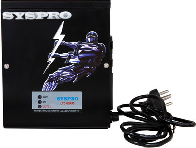 

syspro voltage stabilizer Turboplus Black Stabilizer For Led Upto 75 Inch ( 100 % Copper )(Black)