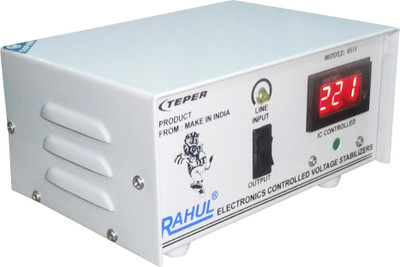 

Rahul 6515 c Digital 500 VA 140-280 Volt LCD/LED TV 42" + /Music System/Refrigerator 90 Ltr to 180 Ltr Automatic Voltage Stabilizer Auto Matic Stabilizer(White)