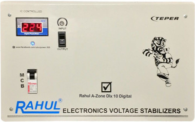 

Rahul 10 Digital 10 KVA/40 Amp 100-280 Volt 5 Step Mainline Use Up to 10 KVA Load Digital Automatic Voltage Stabilizer(Gray)