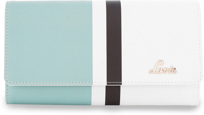

Lavie Women Casual White, Blue Artificial Leather Wallet(10 Card Slots), Green