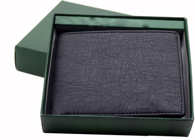 

MS Men Formal Black Artificial Leather Wallet(10 Card Slots)