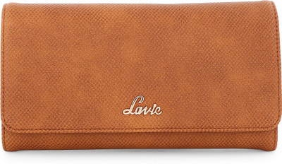 Lavie Women Casual Tan Artificial Leather Wallet(12 Card Slots), Brown