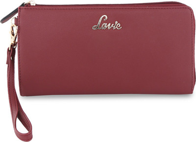 

Lavie Women Casual Maroon Artificial Leather Wallet(12 Card Slots)