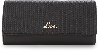 Lavie Women Casual Black Artificial Leather Wallet(10 Card Slots)
