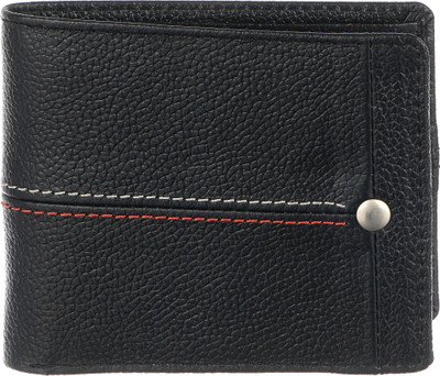 

Red Rabitt Men Formal Black Genuine Leather Wallet(4 Card Slots)