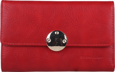 

Giordano Women Casual Red Artificial Leather Wallet(10 Card Slots)