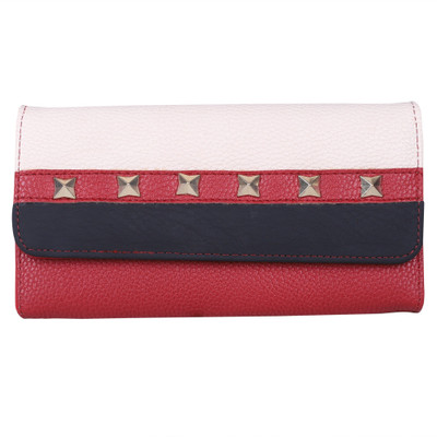 

Giordano Women Casual Red Artificial Leather Wallet(9 Card Slots)