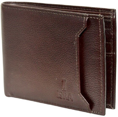 

ISRA Men Casual Brown Genuine Leather Wallet(6 Card Slots)