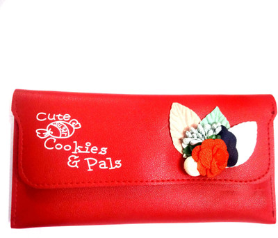 

OBEROI Girls Casual Red Artificial Leather Wallet(4 Card Slots), Multicolour