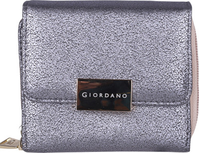 

Giordano Women Evening/Party Silver Artificial Leather Wallet(8 Card Slots), Grey