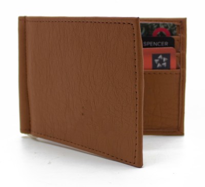 

MS Men Formal Brown Artificial Leather Money Clip(6 Card Slots)