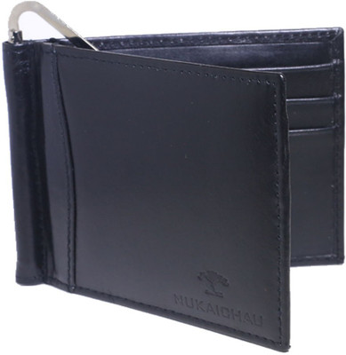 

NUKAICHAU Men Black Genuine Leather Wallet(8 Card Slots)