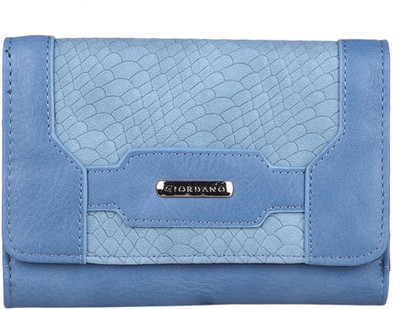 

Giordano Women Casual Blue Artificial Leather Wallet(7 Card Slots)