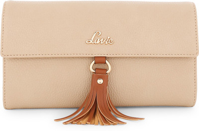 

Lavie Women Casual Beige Artificial Leather Wallet(11 Card Slots)