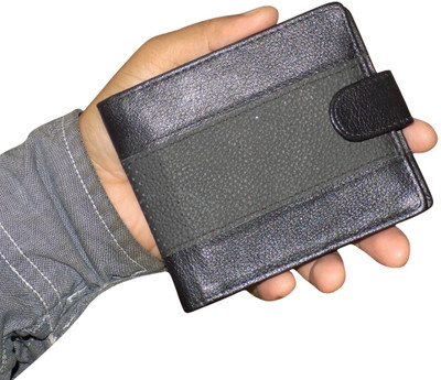 

Style 98 Men Black Genuine Leather Money Clip(4 Card Slots)