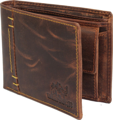 

Bull Kraft Men Brown Genuine Leather Wallet(3 Card Slots), Brown-05