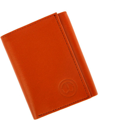 

TnW Men Casual Orange Genuine Leather Wallet(4 Card Slots), Tan
