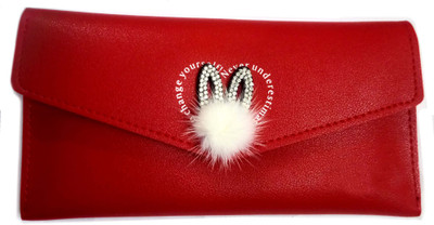 

OBEROI Girls Casual Red Artificial Leather Wallet(4 Card Slots), Multicolour