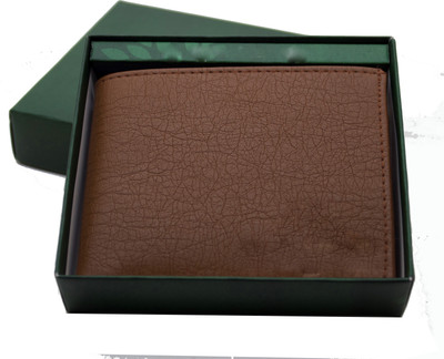 

MS Men Formal Brown Artificial Leather Wallet(10 Card Slots)