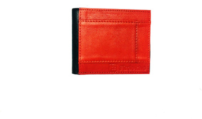 

Firdekho Men Casual Tan Genuine Leather Wallet(6 Card Slots), Red black