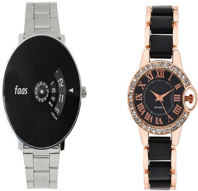 

faas Analogue- Digital Black Dial Couple Watch Watch - For Men & Women