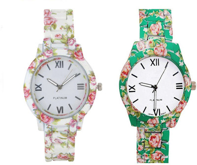 

Faas White Dial Fashionable Floral Analog Watch - For Women