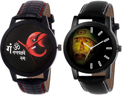 

Rage Enterprise Designer Printed Dial Leather Strap set of 2 Boys Watch - For Men