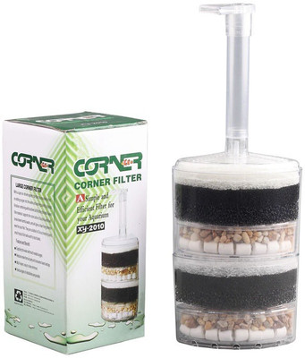 

FlikFinz Internal Aquarium Corner Filter (Bio Media & Sponge Included) Corner Aquarium Filter(Mechanical Filtration for Salt Water and Fresh Water)