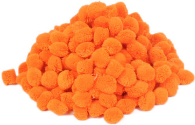 

Vardhman Pom Pom Big Wool Balls : Color orange