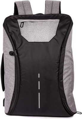 

Online World Anti Theft Backpack Waterproof Laptop Bag with USB Charging Port, Office Bag, Travel Bag for Men and Women. 15 L Backpack(Black, Grey)
