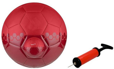 

Nice Mercy Red Champions Football With Air Pump Free Football - Size: (Pack of 2, Multicolor