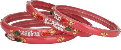 AFAST Glass Enamel Bangle Set(Pack of 4)