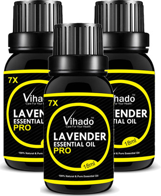 

VIHADO 7x PRO Lavender Pure Essential Oil (18 gm) (Pack of 3)(18 ml)