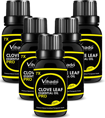 

VIHADO Clove Essential Oil, 100% Pure, Natural & Undiluted (18 gm) (Pack of 5)(18 ml)