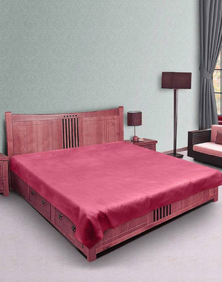 CASA FURNISHING 0 TC Polyester Double Solid Flat Bedsheet(Pack of 1, Maroon)