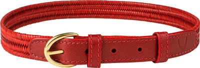 

Hidesign Women Casual Red Genuine Leather Belt