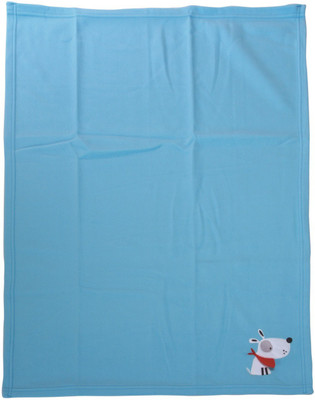 

MeeMee Plain  Crib Baby Blanket(Cotton, Blue