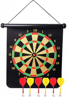 

QUINERGYS ® 13.5 Inch Magnetic Dart Set 20 inch Dart Board(Multicolor)