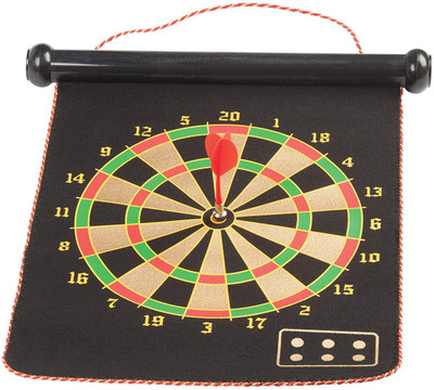 

QUINERGYS ® Magnetic Safety Dart Board - Two-Sided Game with 6 Safety Darts 21 inch Dart Board(Multicolor)